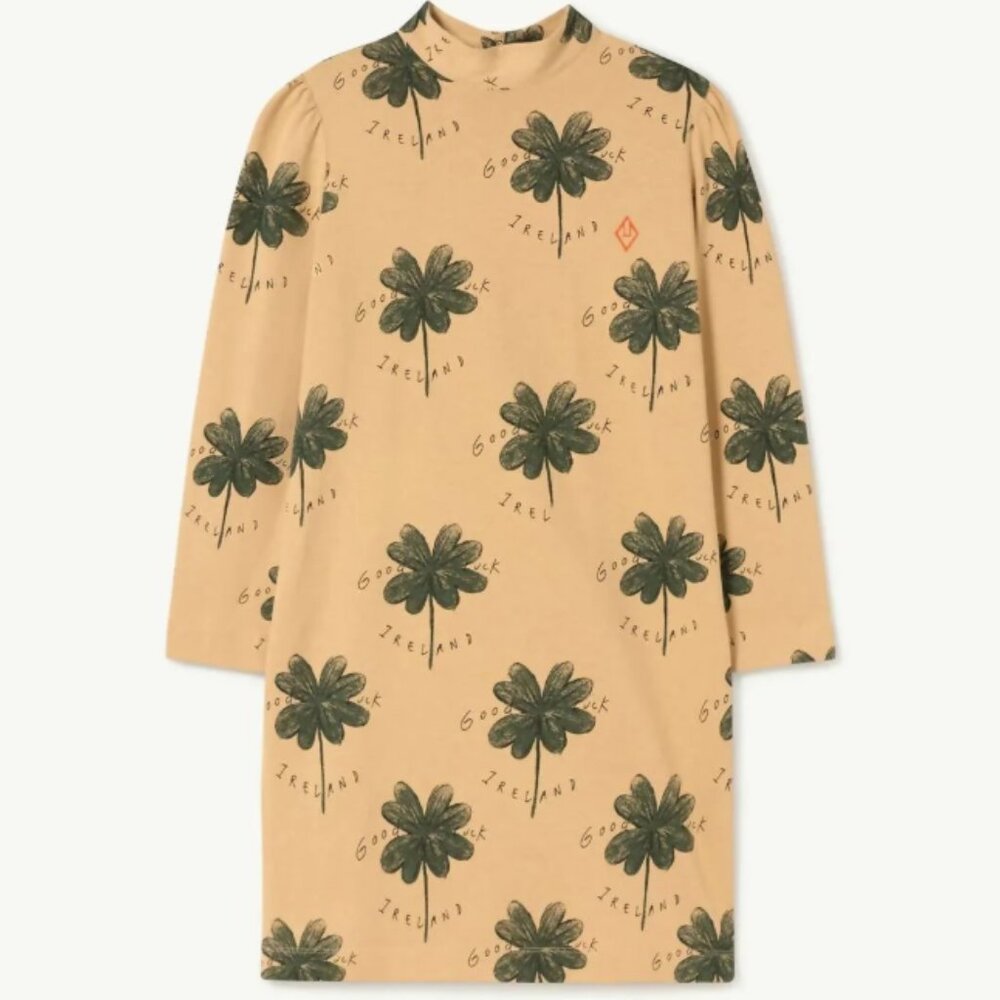 The Animals Observatory Bug Dress Girls Beige 100% Cotton